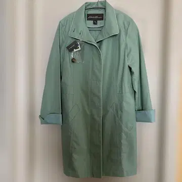 Eddie Bauer 민트 그린 트렌치코트 PM 택 포함 미사용 새상품