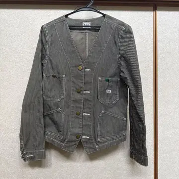 [ 새상품급 ] Lee 스트라이프 자켓 커버올 노카라