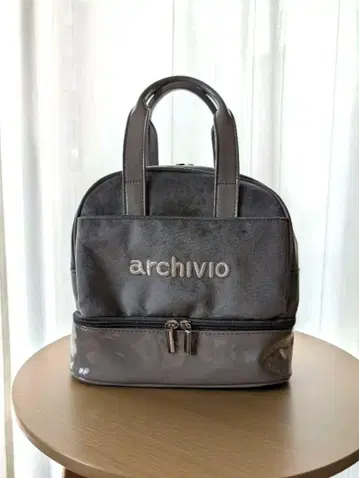 archivio 스웨이드 핸드백 그레이