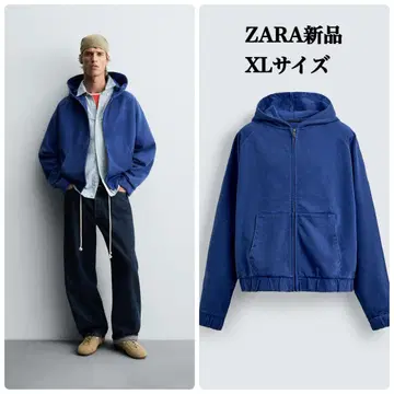 완판템 ZARA 박스핏 후디 XL 택 포함 새상품 짙은 파랑
