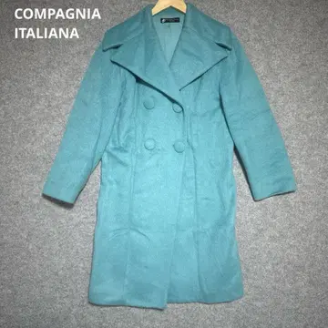 COMPAGNIA ITALIANA 터콰이즈 더블 브레스트 롱 코트