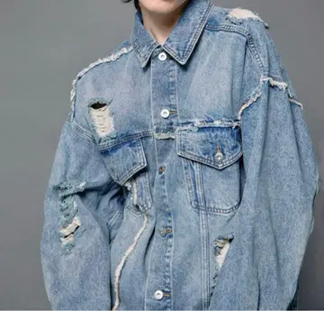 MAISON SPECIAL 크러쉬 데님 블루종