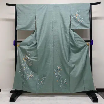 츠케사게 초롱꽃 그린 기모노 091t