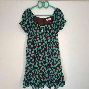 에밀리 템플큐트 원피스 민트 브라운 리본