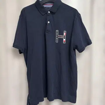 TOMMY HILFIGER 네이비 피케 셔츠 L