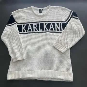 KARL KANI 크루넥 니트 XL 화이트/네이비