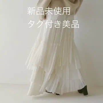 택 포함 카사플라인 코튼 캉캉 스커트