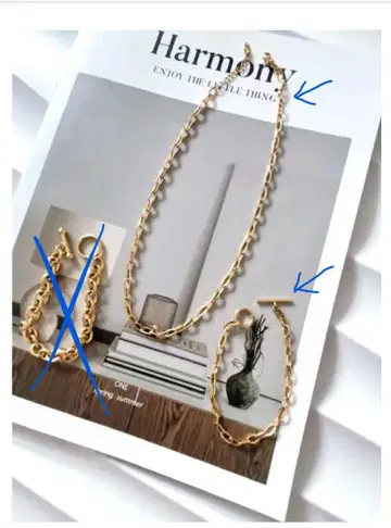 [ 새상품 미사용 ] 써지컬 스테인리스 목걸이 & 팔찌 골드