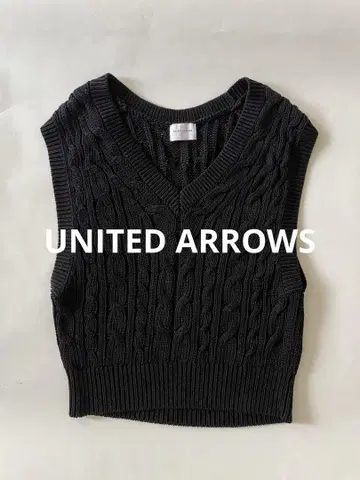 UNITED ARROWS 니트 베스트 블랙 V넥
