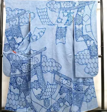 럭셔리 후리소데 총 시보리 순수 실크