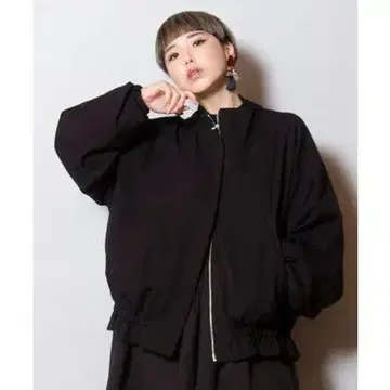 오즈모시스 턱 슬리브 개더 블루종
