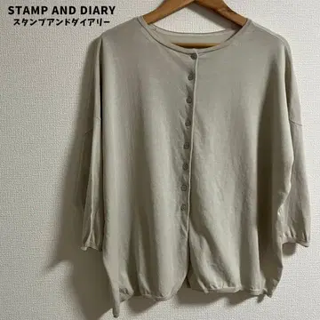 STAMP AND DIARY 스위스 코튼 와이드 2WAY 가디건