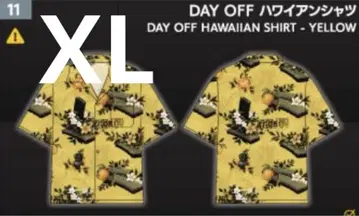 tgs2025 타르코프 DAY OFF 하와이안 셔츠 노랑 도쿄 게임쇼