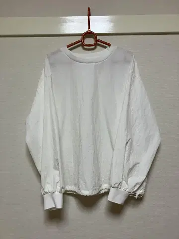 flaner 루즈 나일론 풀오버 화이트