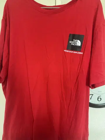 THE NORTH FACE 레드 티셔츠 XXL