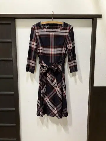 가을 컬러 체크 원피스