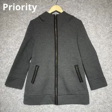 Priority 그레이 풀 집업 후디 후드티
