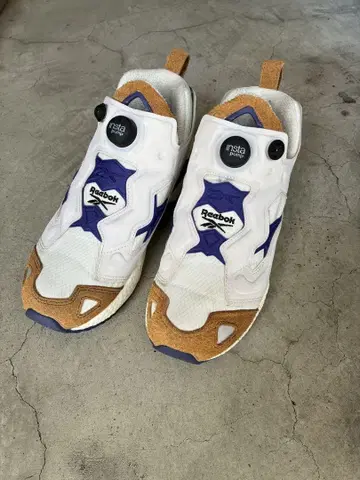 몇 번만 사용한 Reebok 인스타펌프 퓨리 95 화이트/블루