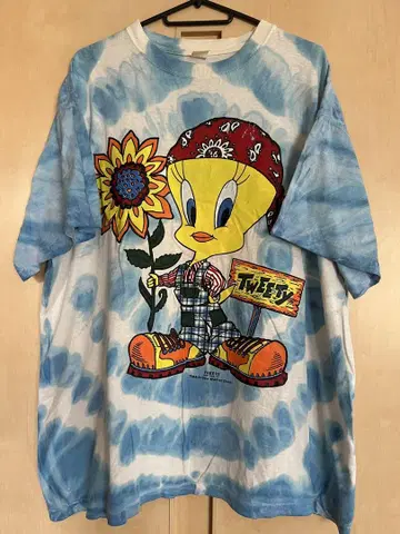Tweety Bird 타이 다이 T셔츠 오버 사이즈