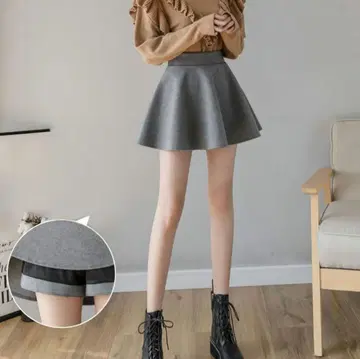 미사용 새상품! ZoeJenko 여성용 그레이 플레어 스커트 울 M
