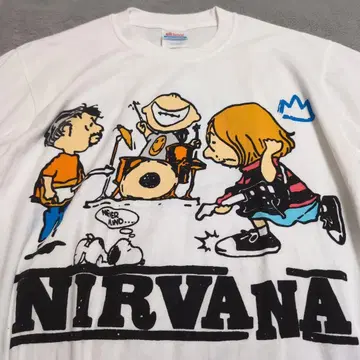 NIRVANA SNOOPY 티셔츠 L 사이즈 닐바나 스누피