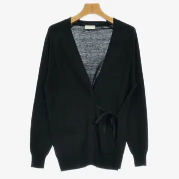 DRIES VAN NOTEN 블랙 비대칭 가디건