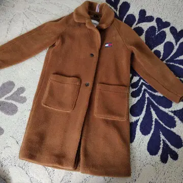 타미진스 타미힐피거 보아 롱 코트 보아 브라운 브랜드