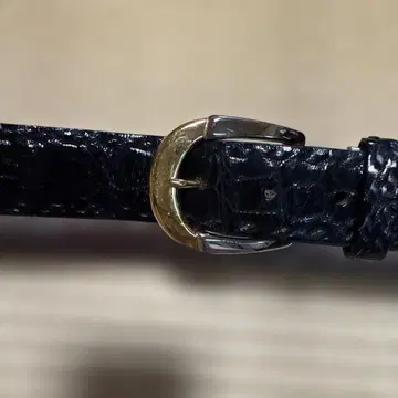 남성용 크로커다일 블랙 벨트 95cm