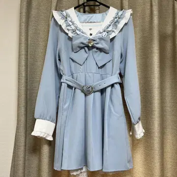 유메텐보 디어마이러브 색스 세일러 비쥬 레이스 프릴 원피스 무릎 위