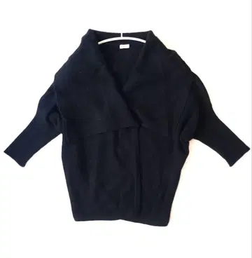 [ 익명 배송 ] 캐시미어 100% 돌먼 슬리브 블랙 가디건 큰 옷깃