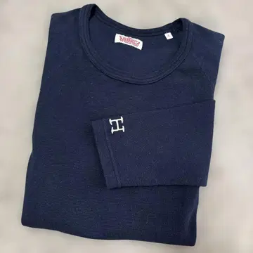 할리우드 런치 마켓 스트레치 플라이스 긴팔 별주 네이비 4 (XL)