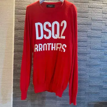 DSQUARED2 크 롱 스웨터 니트 S-M 사이즈 상당 빨간색