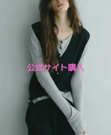 ETRE TOKYO 25SS 코튼 린넨 하이 게이지 니트 베스트