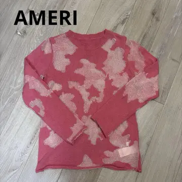 아메리 AMERI 카모플라쥬 패턴 니트 프리 사이즈 아메리빈티지
