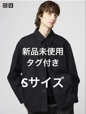 유니클로 U 오버 사이즈 컬러 데님 자켓 S 블랙 UNIQLO U