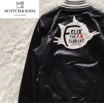 스코치앤소다 스카잔 필릭스 로고 자수 블랙 자켓 새상품급