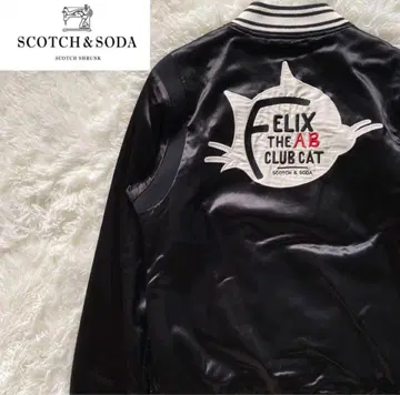 스코치앤소다 스카잔 필릭스 로고 자수 블랙 자켓 새상품급