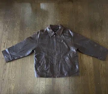 Liz Claiborne 천연 가죽 브라운 가죽 자켓