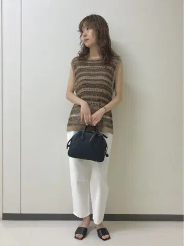 [ Spick & Span ] RITTO 시어 보더 니트 여성용