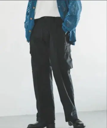 RAGEBLUE 블랙 카고 팬츠