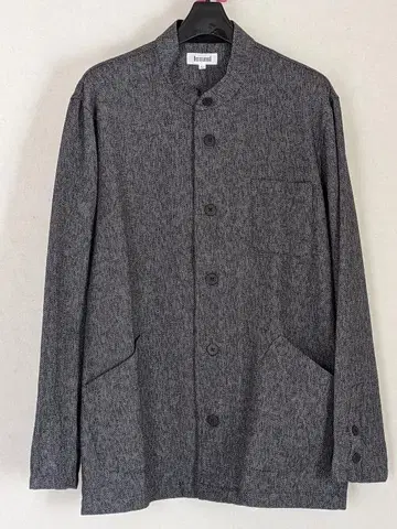 머슬 로즈 스탠드 칼라 코튼 헤링본 셔츠 자켓 L