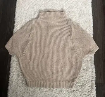 브루넬로쿠치넬리 하이넥 캐시미어 니트 스팽글 베이지 핑크