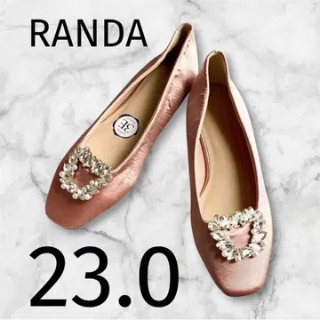 RANDA 펌프스 비쥬 부착 핑크 결혼식 경사