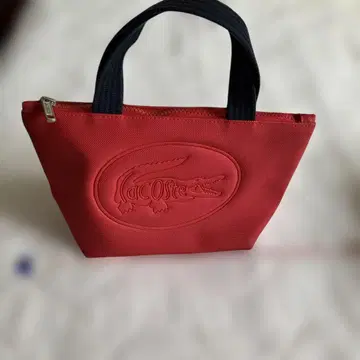 LACOSTE 레드 미니 백 네이비 핸들