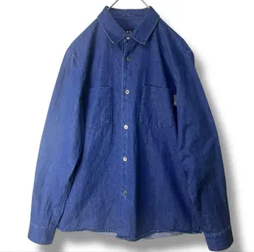 새상품급 A.P.C. 데님 셔츠 S 사이즈 코튼 가슴 로고