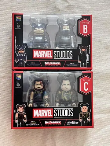 베어브릭 MARVEL 제일복권 페어 박스상 B C 2개 세트