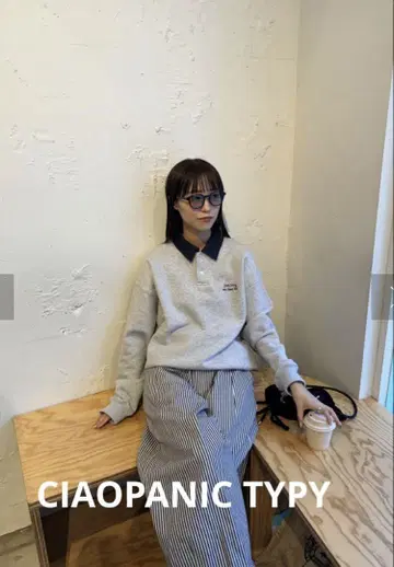 CIAOPANIC TYPY 차오패닉 티피 로고 바이컬러 폴로 맨투맨