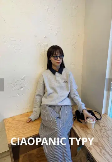 CIAOPANIC TYPY 차오패닉 티피 로고 바이컬러 폴로 맨투맨