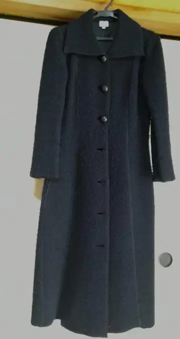 ARMANI 울 롱 코트 네이비