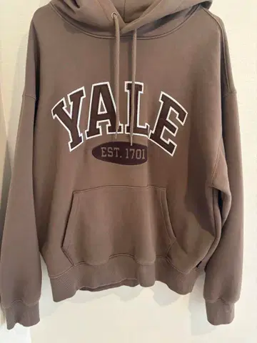 Yale 브라운 후드티 M 사이즈